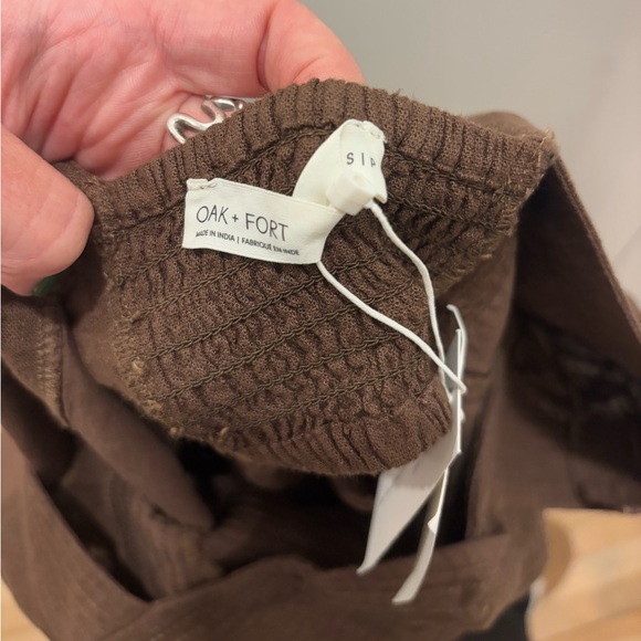 OAK + FORT Brown Square-Neck Mini Dress - Espresso Brown - Picture 7 of 8